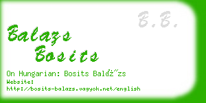 balazs bosits business card